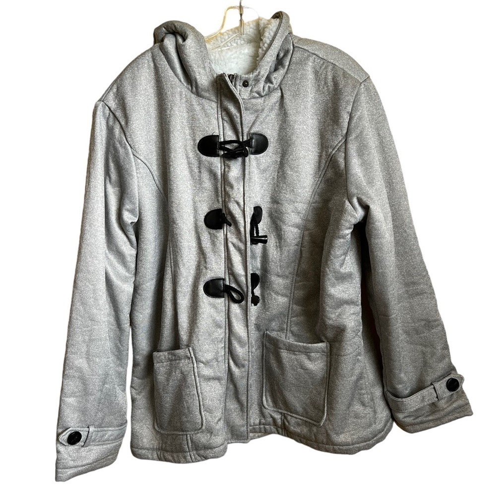 Heather Grey Jacket with Sherpa Lining